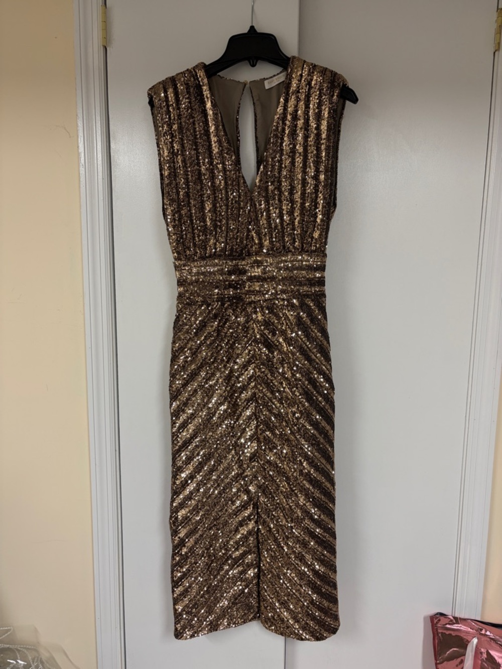 RAMY BROOKE GOLS SEQUIN MIDI SAMPLE DRESS